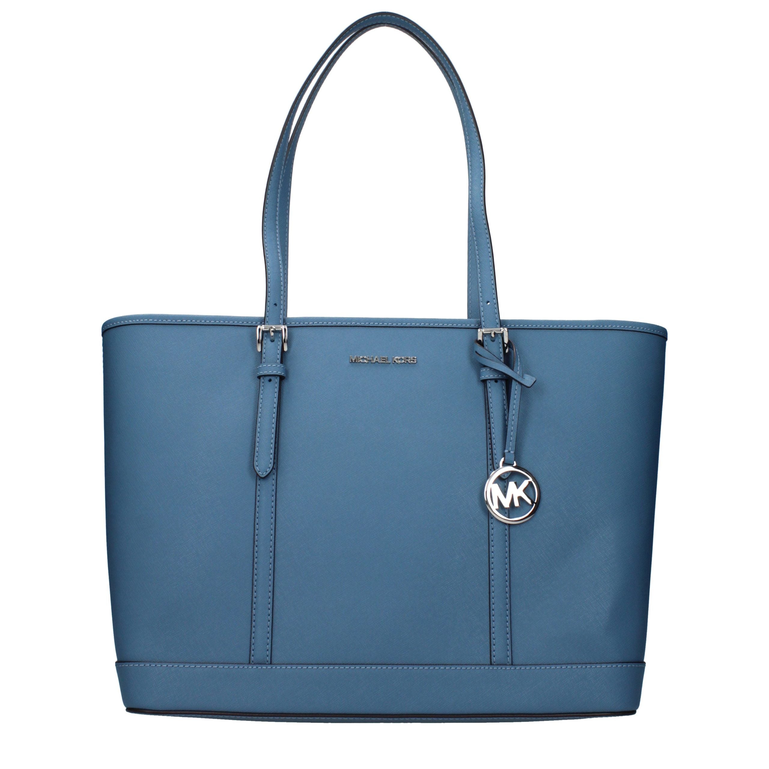 Michael Kors Blå Axelväska i Läder