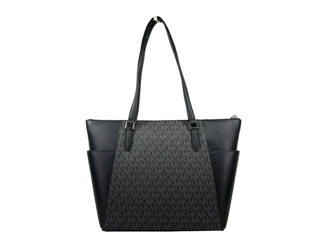 Michael Kors Charlotte Svart Saffiano Toteväska