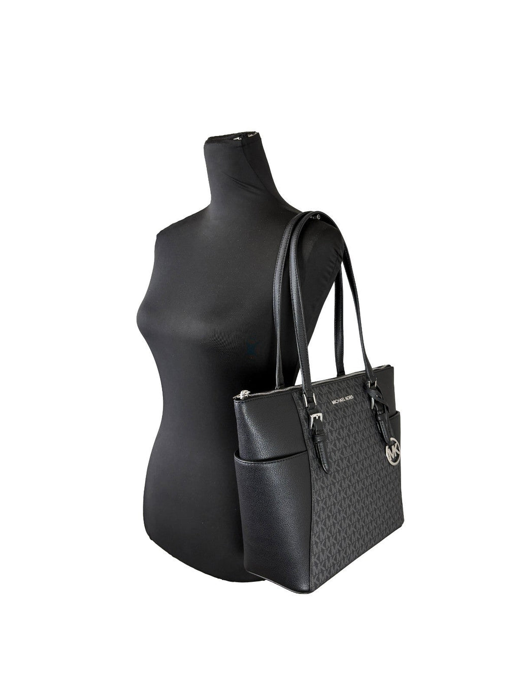 Michael Kors Charlotte Svart Saffiano Toteväska