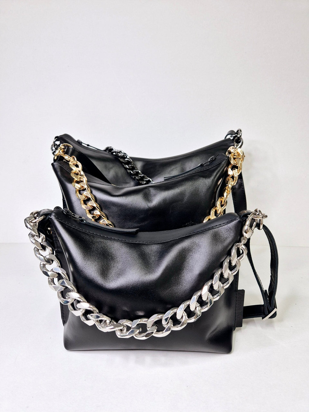 Yumi | Handgjord hobo bag i läder - Kompakt