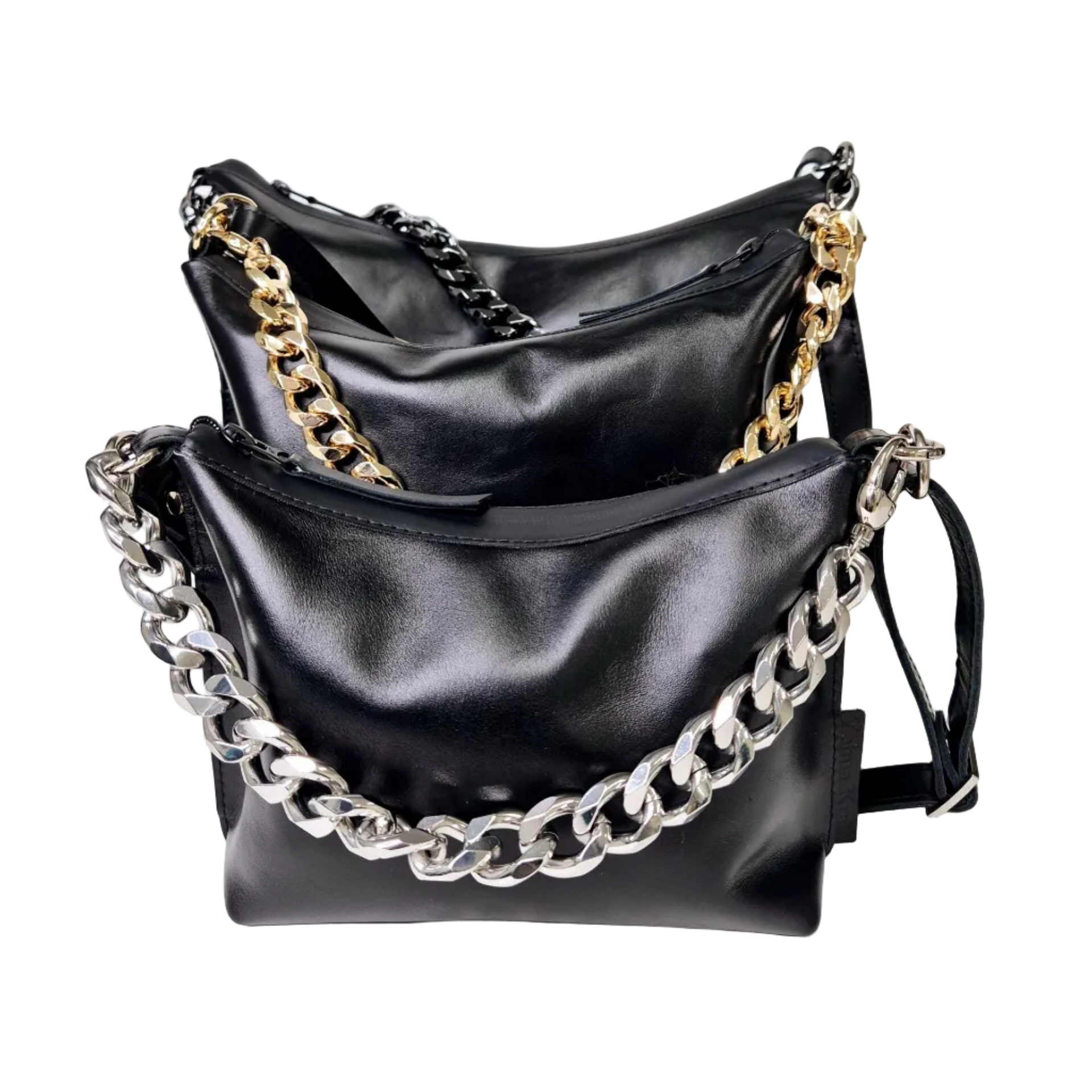 Yumi | Handgjord hobo bag i läder - Kompakt