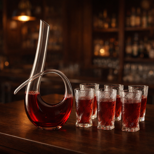 Clara Glas - Set med 6 glas och karaf