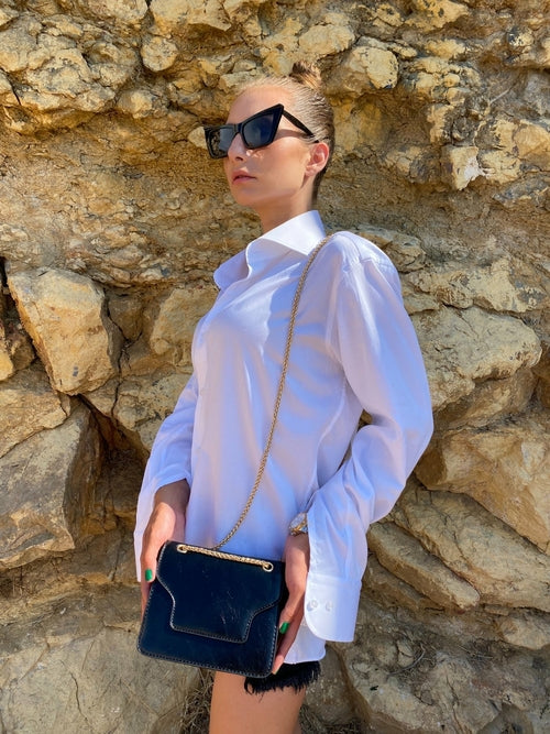 👜 Axel-mini-väska i svart med kedjerem