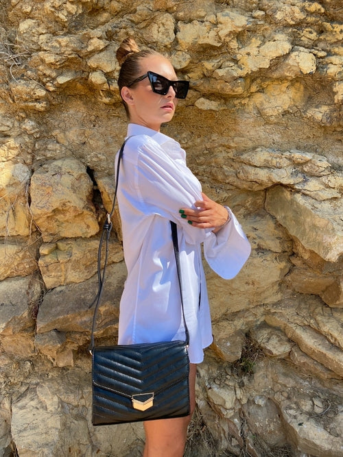 Quiltad crossbody‑väska