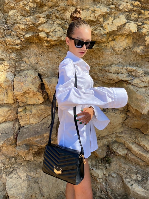 Quiltad crossbody‑väska