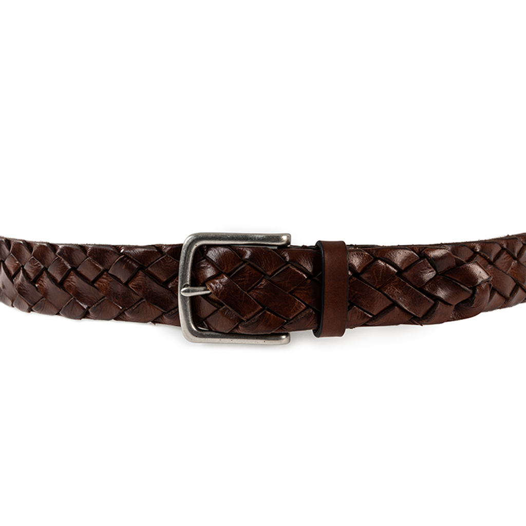 TÅNGABERG Flätat Bälte 40 mm Mellanbrunt