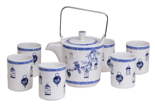 Tekanna och 6‑delat muggset, Lanterns