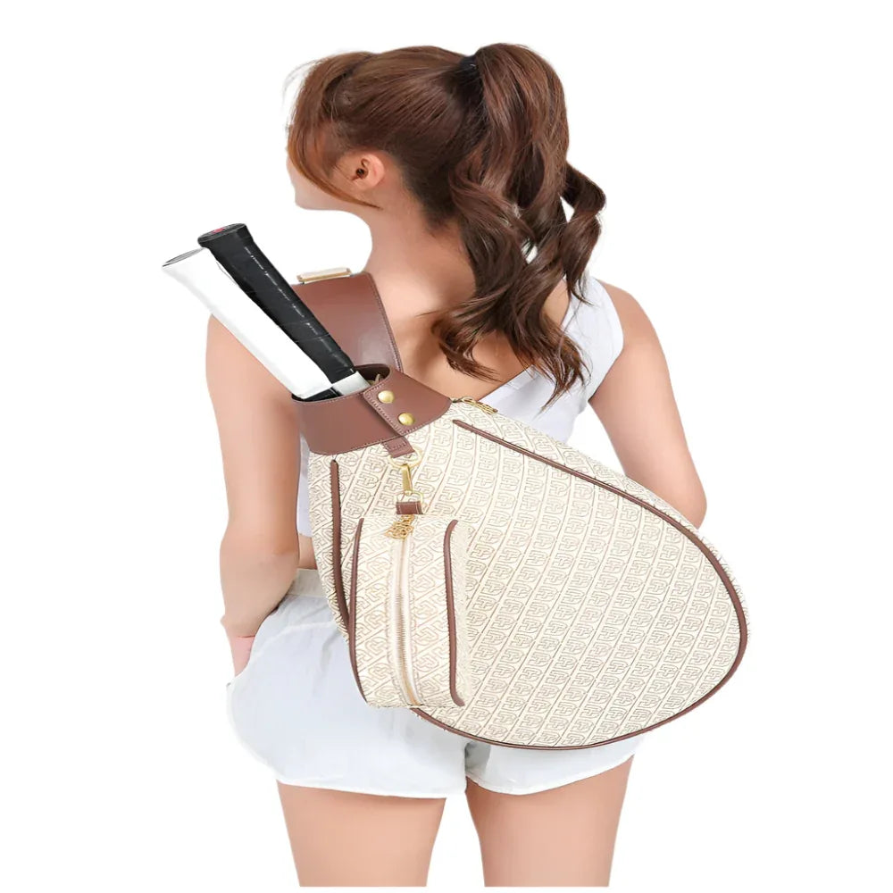 Rymlig crossbody‑racketväska för badminton och tennis