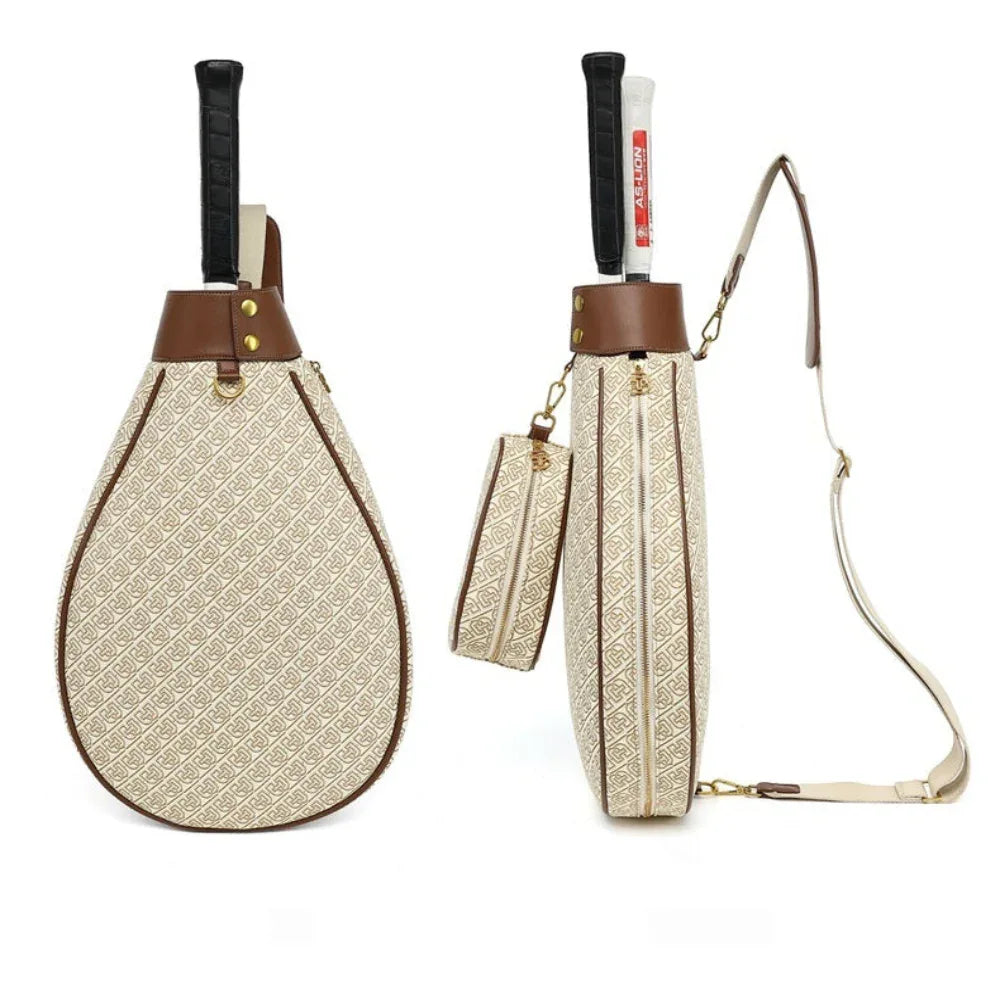 Rymlig crossbody‑racketväska för badminton och tennis