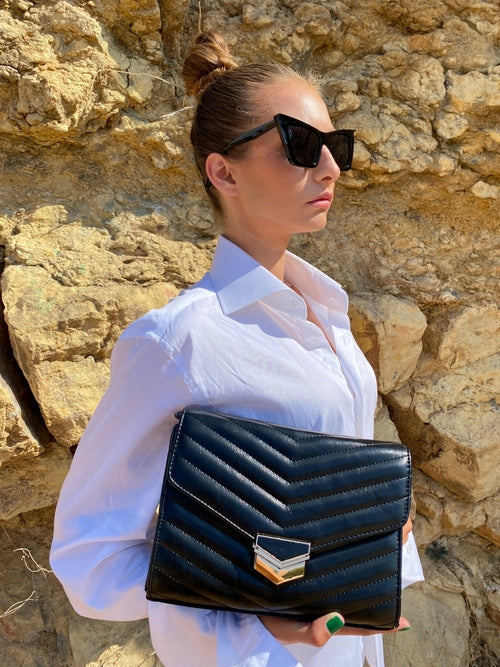 Quiltad crossbody‑väska