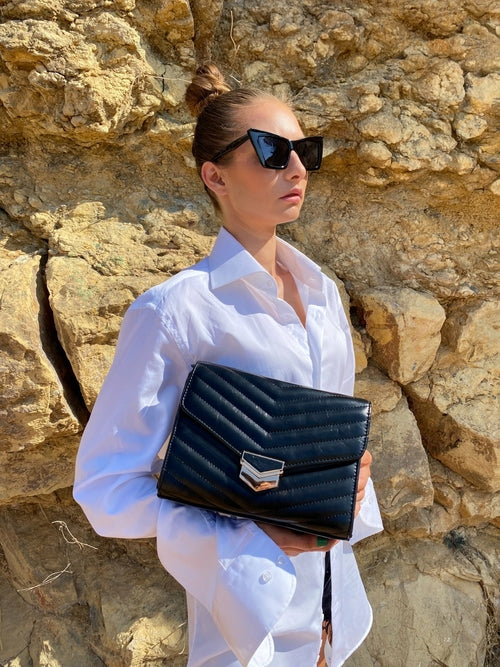 Quiltad crossbody‑väska