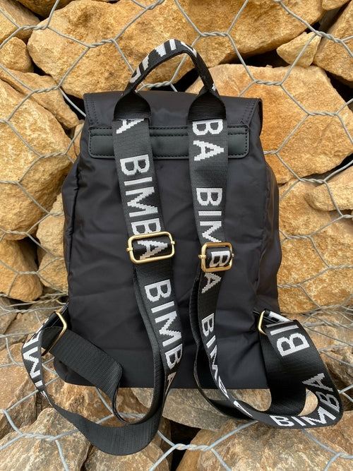 Blå ryggsäck med bälte