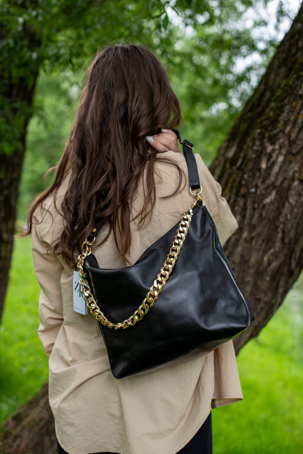 Zelma | Handgjord hobo bag i läder - Large