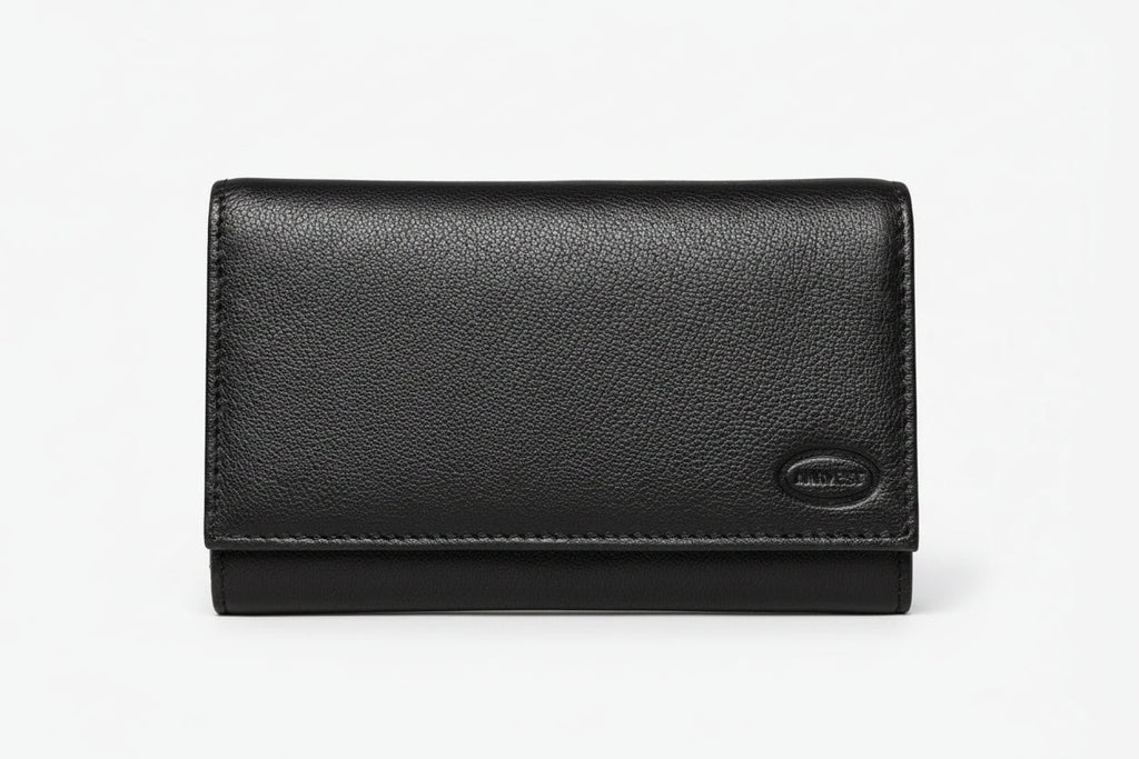 Gunilla | Elegant damplånbok med metallknapp