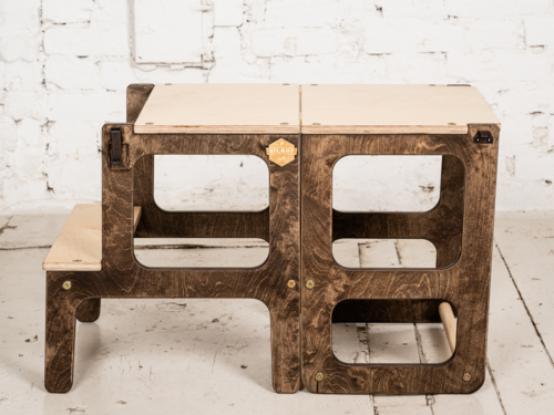 🍴 2‑i‑1 Brun Kitchen Helper/Bord