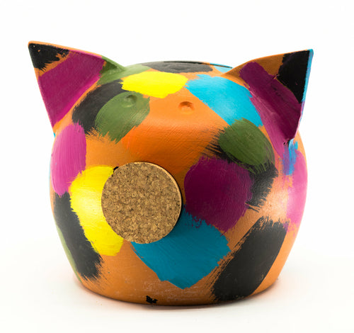 Handgjord keramisk spargris med griffeltavla – The Chalk Collection