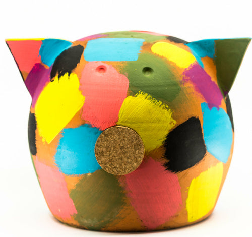 Handgjord keramisk spargris med griffeltavla – The Chalk Collection