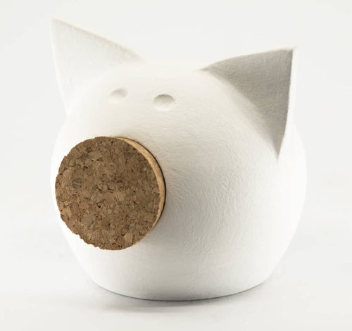 Handgjord keramisk spargris med griffeltavla – The Chalk Collection