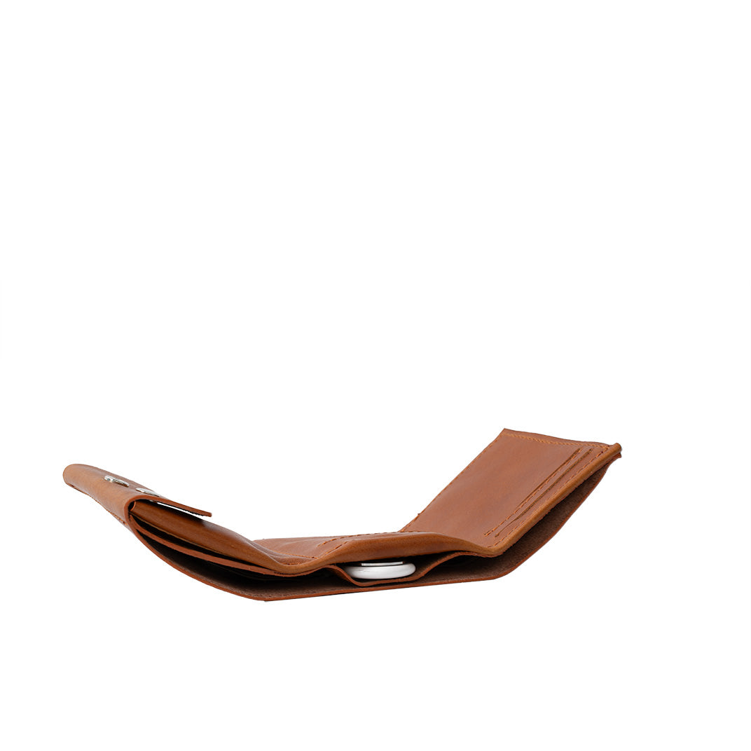 Leather Wallet for AirTag - Mini Trifold-2