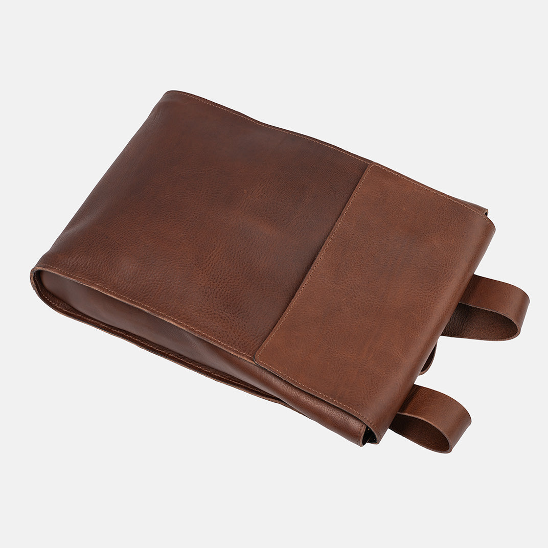 The Minimalist | Mahogany leather backpack